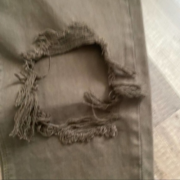 Lucky Brand Bridgette High Rise Skinny Jeans Distress Green Size 8/29 - Picture 13 of 16